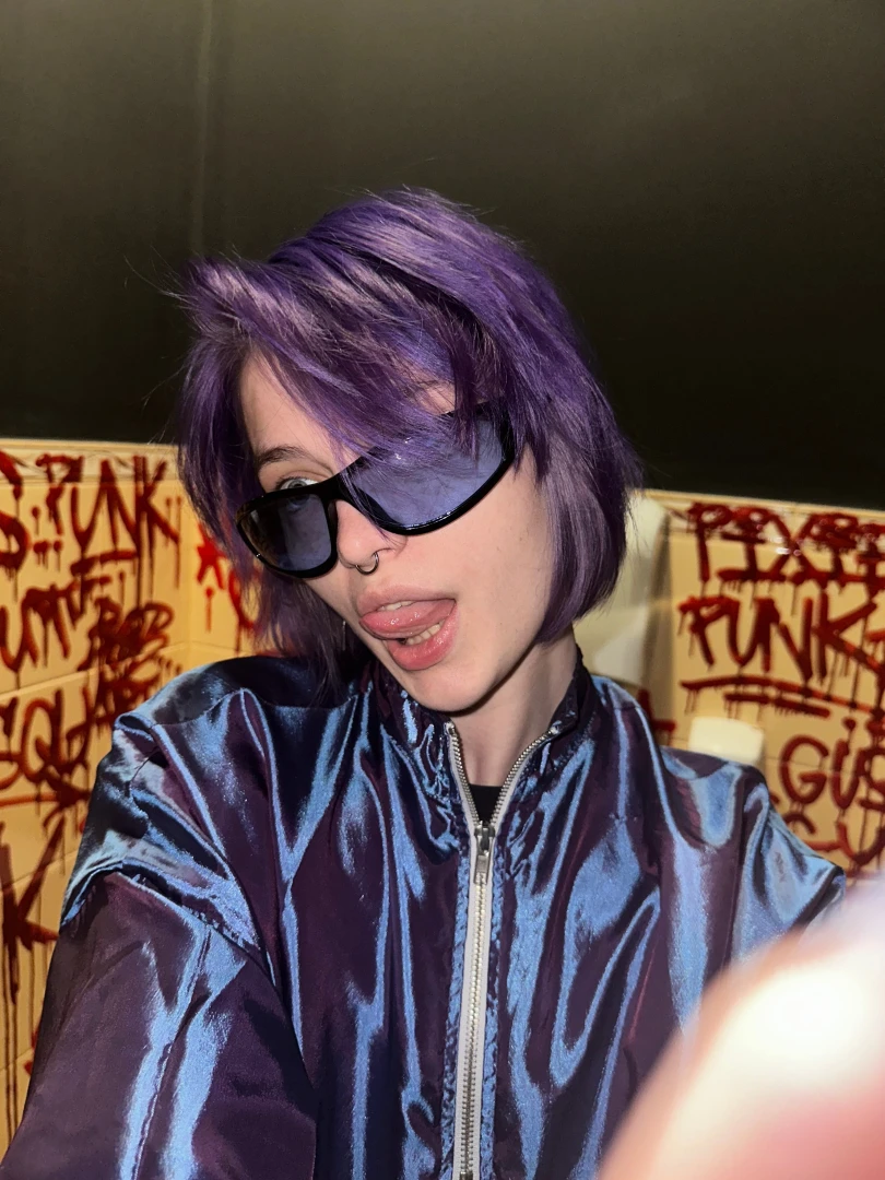 The purple color looks good to me but maybe try something else write 
