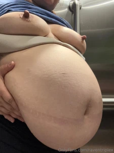 Lil at work belly photo dump