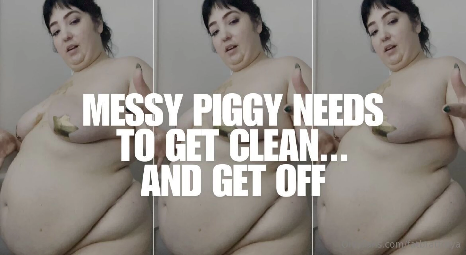 Messy piggy needs to get clean and get off imagine this as a private 