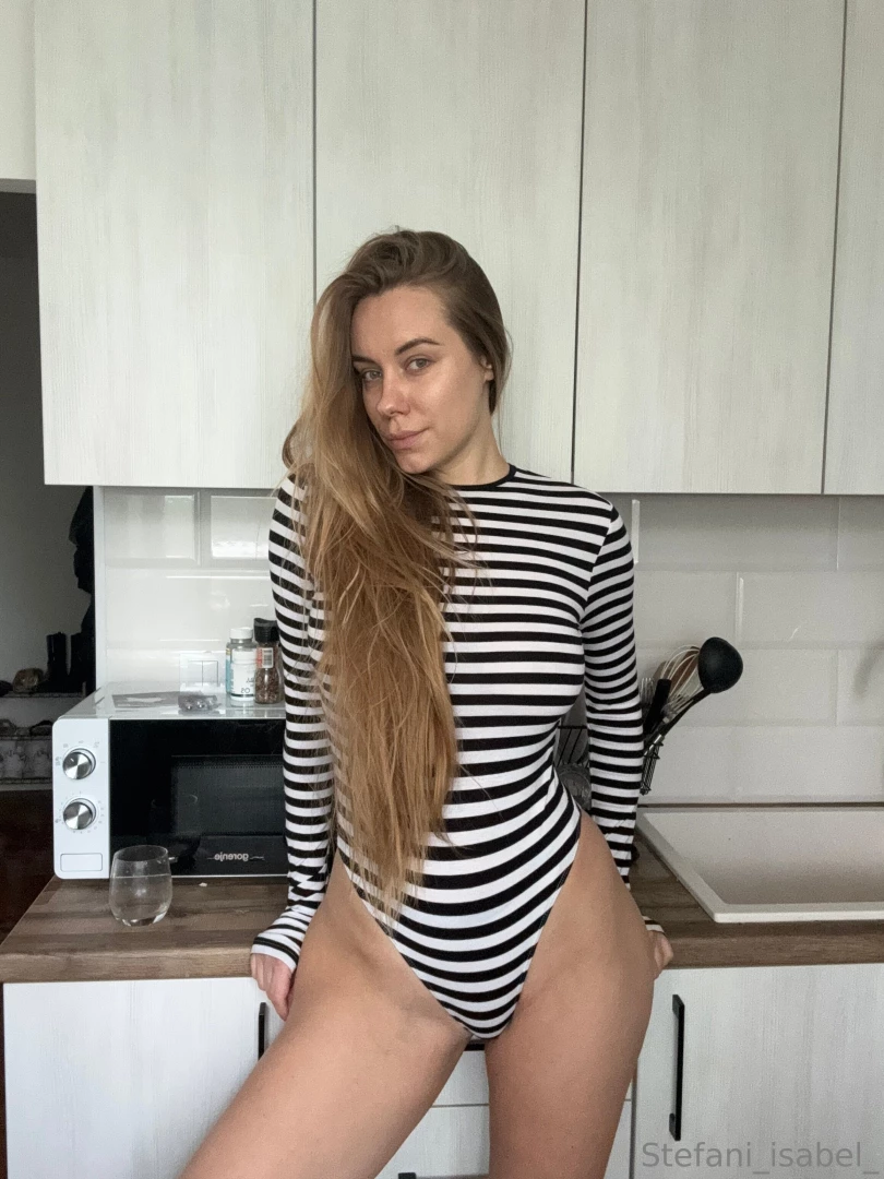 Just a good morning and a simple striped bodysuit 