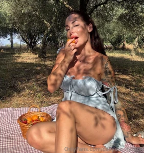 Fresh fruit or me one s sweet juicy and full of vitamins the other