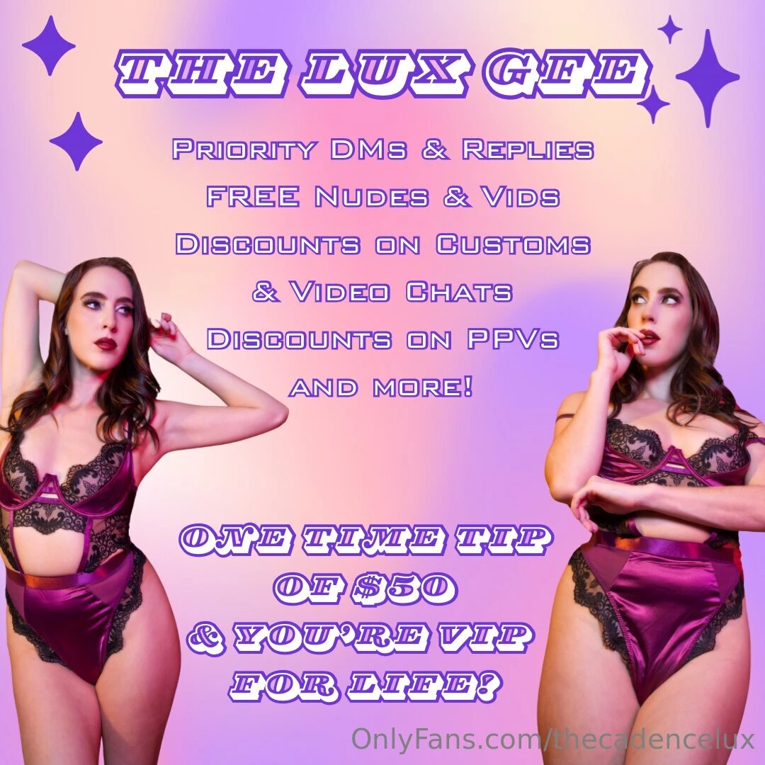 Do you want the ultimate cadence lux girlfriend experience tip 50 for 