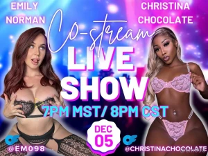 My 3 hour live co-stream w my hot friend christinachocolate