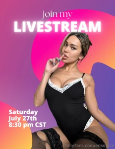 Miss me yet join me this saturday 27th 8 30pm cst for a fun livestream