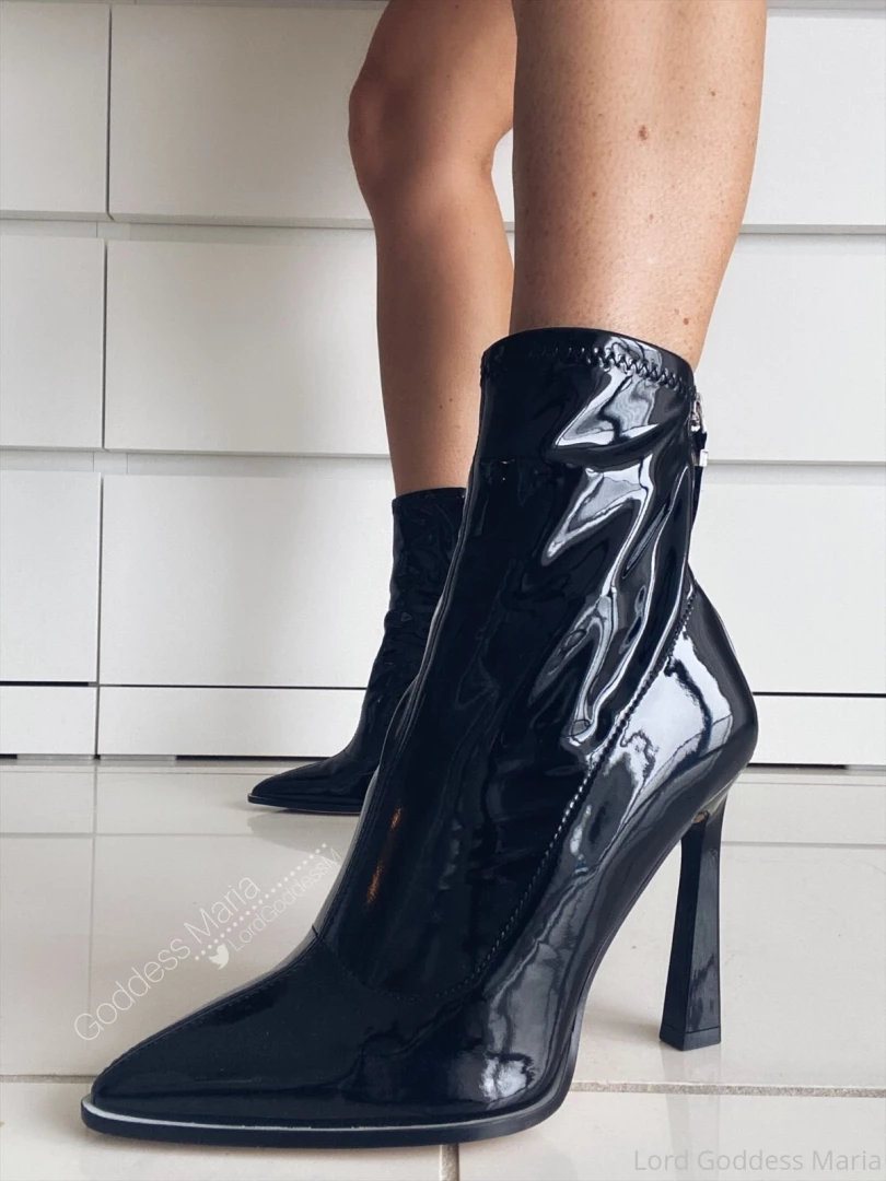 These vinyl boots have so many uses aside from accentuating goddess s 