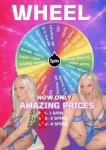 Spin the wheel to win naughty prizes 6 99 1 spin 13 99 2 spins 21 99 4