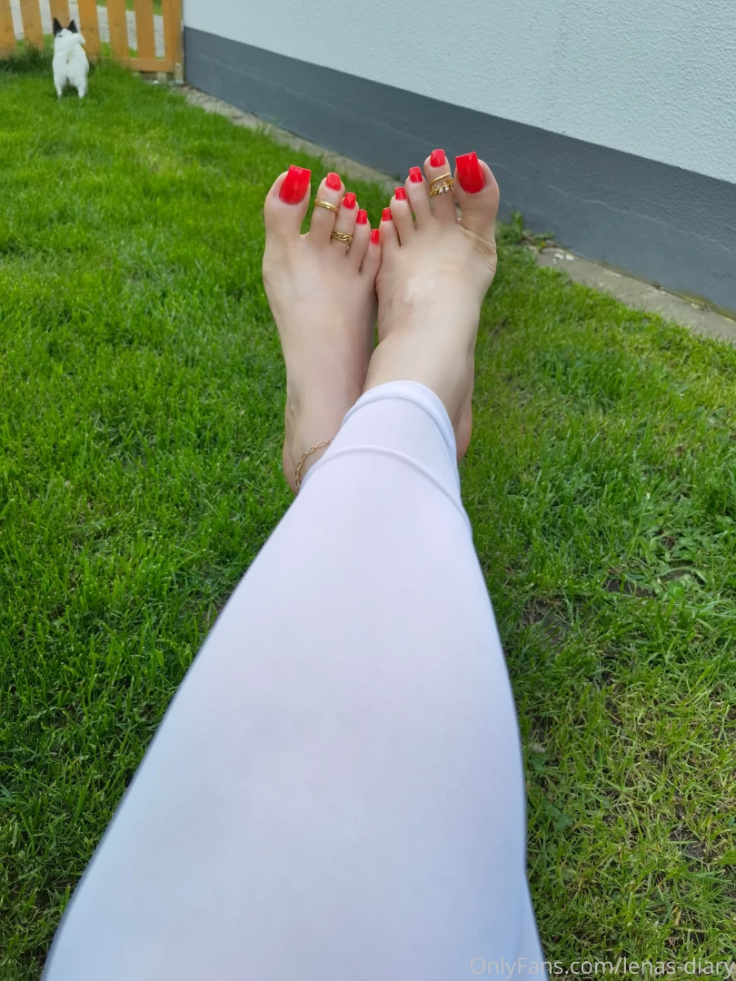 Relaxing on the garden if you want to massage my feet now smash the part 2 