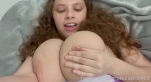 A little bit of ice for my big tits