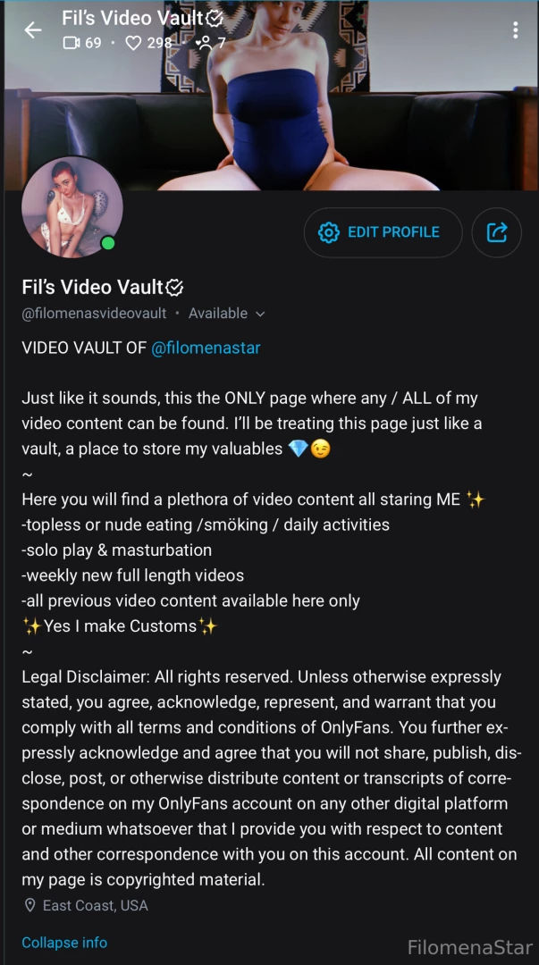 I updated my bio on filomenasvideovault and have content scheduled part 1 