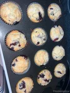 Yummy blueberry muffins