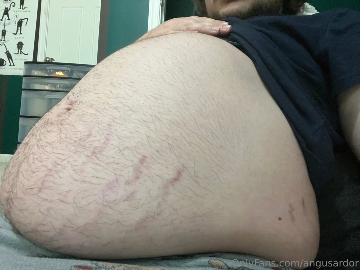 Rub my overstuffed belly and cram more food in my mouth 