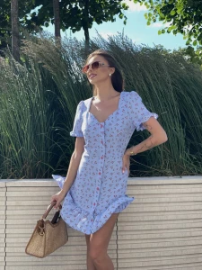 Summer is in full swing enjoying a snack at a cozy cafe after a stroll