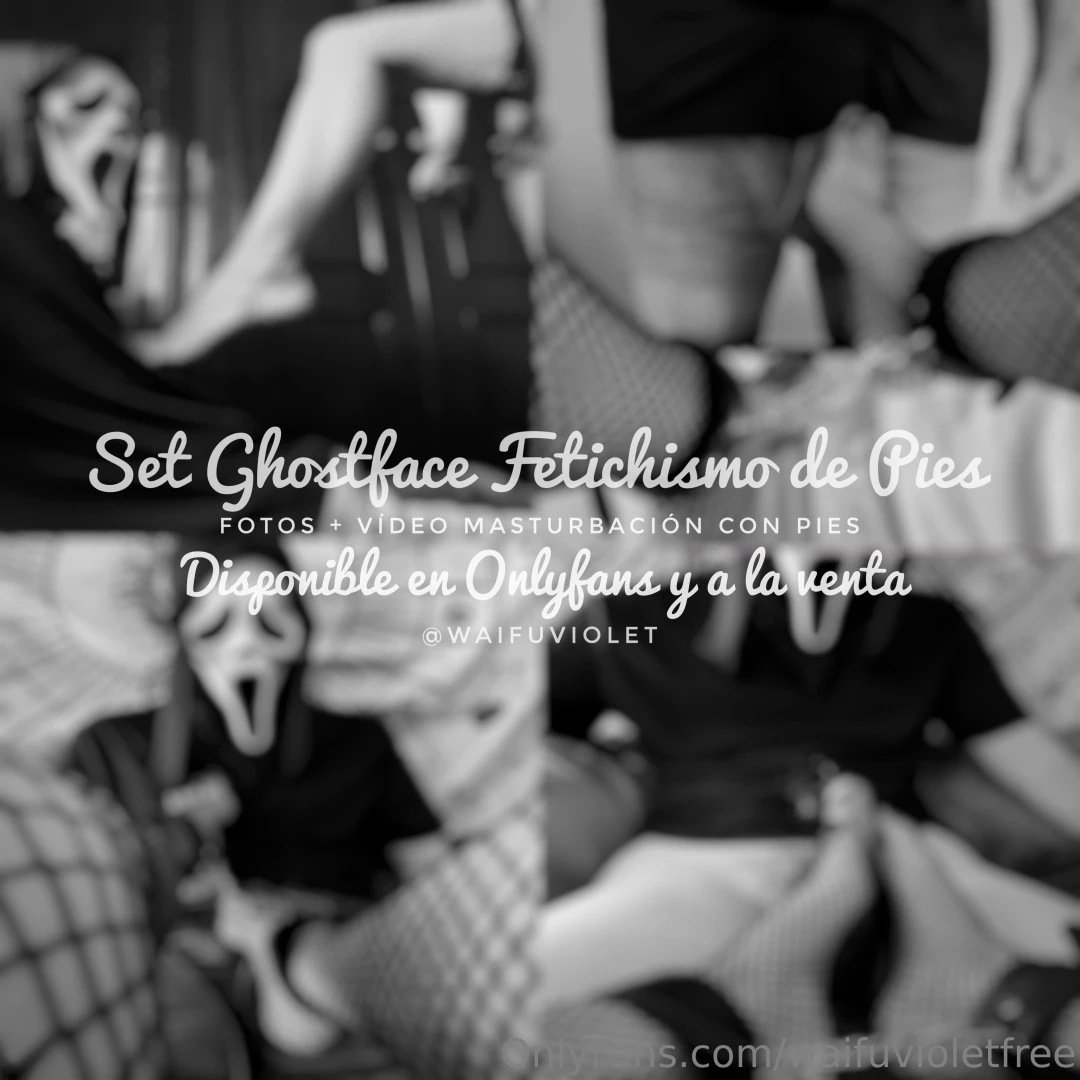 Set ghostface para fetichistas de pies fotos y v deo de 4 minutos 