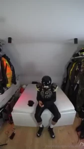 Sweaty smelly football gear is what makes me hard every time fucking