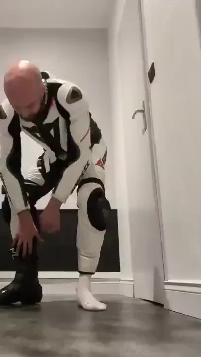 Undressing from my sweaty motorbike after a whole day of riding in 