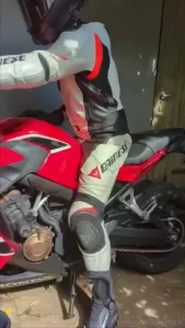 Getting back from a ride i was too horny to just keep my balls full so