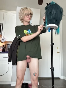 Your cosplay bf distracting you with his cock while he s styling his part 2