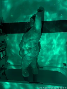 Getting all steamy and soapy with my galaxy light to set the mood and part 2