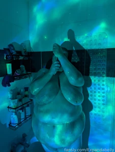 Getting all steamy and soapy with my galaxy light to set the mood and part 12