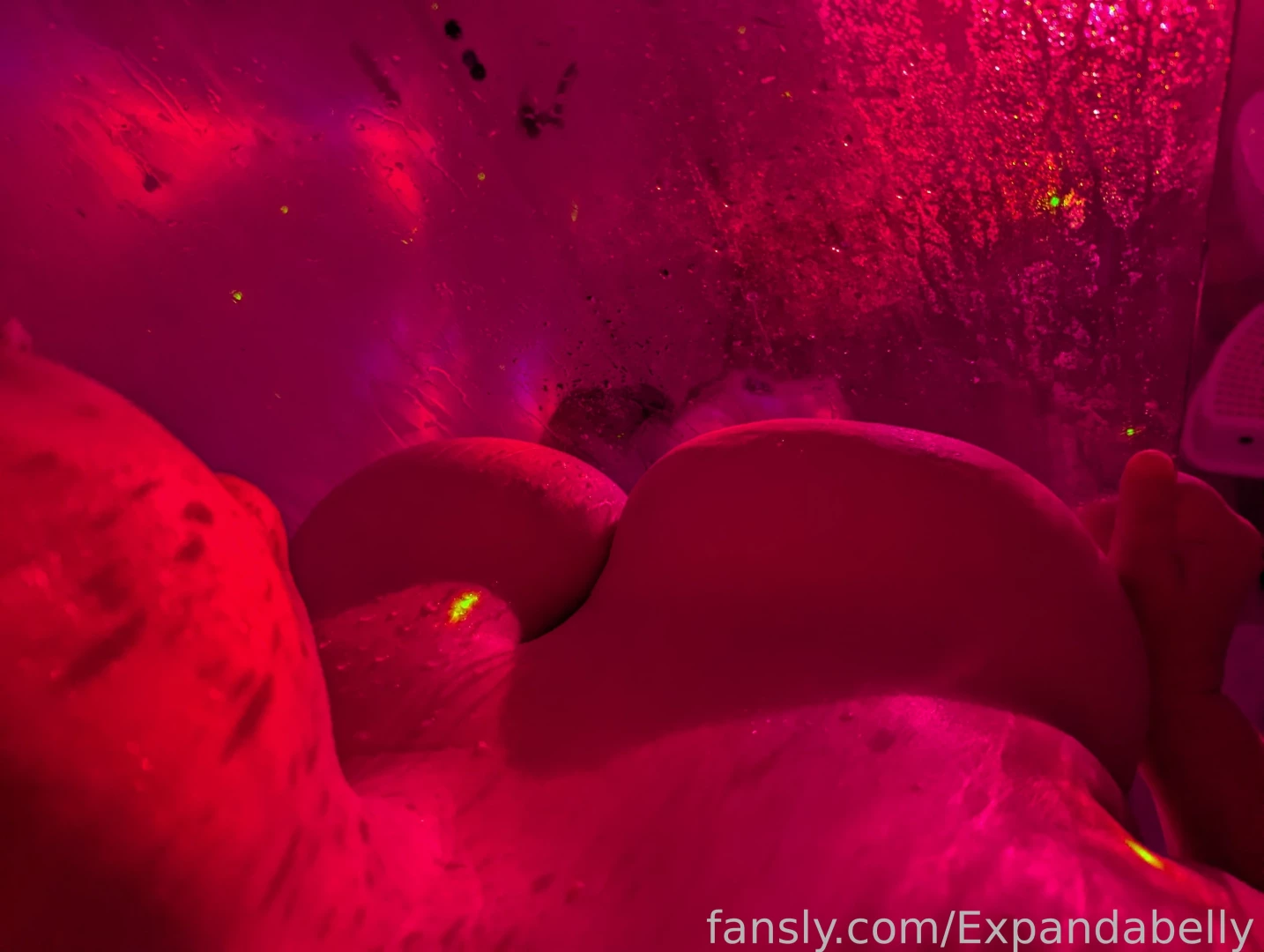 Getting all steamy and soapy with my galaxy light to set the mood and 