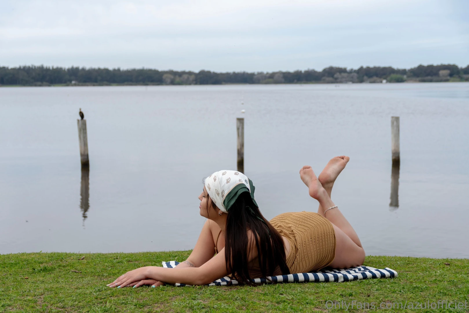 Just a girl a river and a vibe too good to ignore 