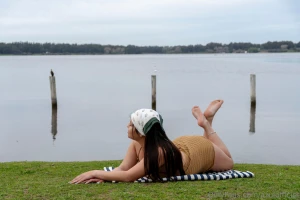 Just a girl a river and a vibe too good to ignore