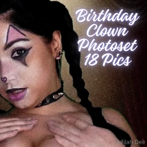 Birthday clown photoset 18 sexy images of me in a full body latex mini