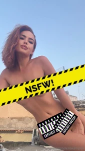 Hard nipples out on the rooftop spit dripping down my landing strip i part 1