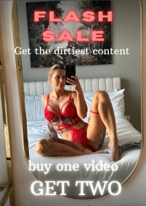 Flash sale for this weekend only with the purchase of a dirty video