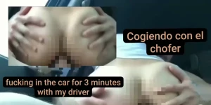Fucking in the car for 3 minutes with my divertido cogiendo con el