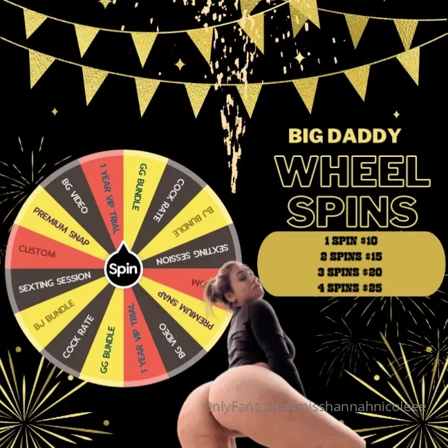 Big daddy wheel this wheel only happens once a year so don t miss out 