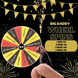 Big daddy wheel this wheel only happens once a year so don t miss out