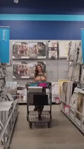 Boobs and booty flash on a closed set resembling a home goods store i part 1