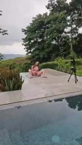 Behind the scene while shooting yesterday