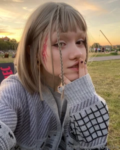 Just a pretty girl on a bench