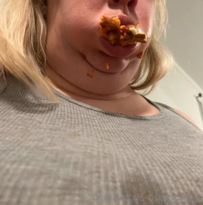 Constantly pushing the limits of how she can eat the most food in the part 4