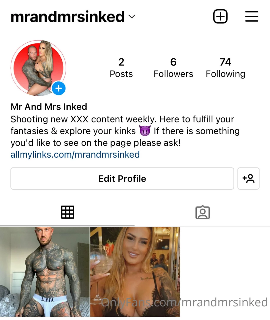 New instagram give it a follow for exclusive content mrandmrsinked 