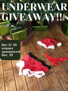Christmas gift day 3 underwear giveaway this is the first time i ve