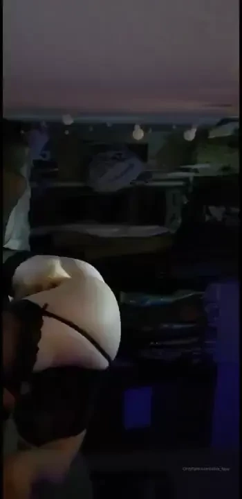 Watch me fuck myself from behind with my dildo in lingerie 