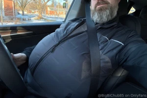 Big belly daddy on his way home from work who wants to rub my belly part 1