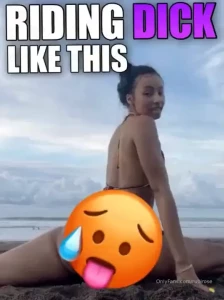 Doing the splits on it showing u how id bounce on top of it making it