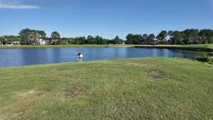 On a par 5 if there is water erin will find it