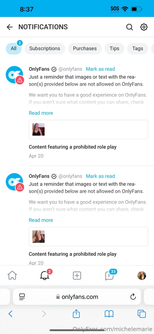 I ve been having my content restricted unfortunately onlyfans say they 