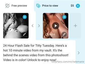 I just sent out a 24 hour flash sale video from my vault head to your