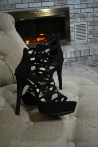 Red and black with heels part 1