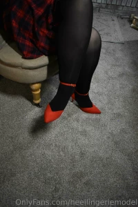 Red and black with heels part 3