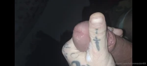 Quick cumshot close-up on that demon dick n a lil ass b hole tease part 2