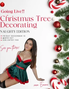Join me friday december 13th at 8 pm est for my naughty christmas tree
