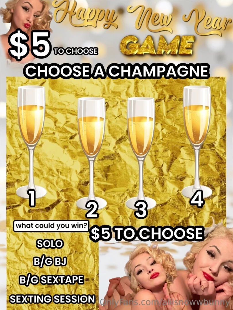 New years is almost heree choose a champagne 