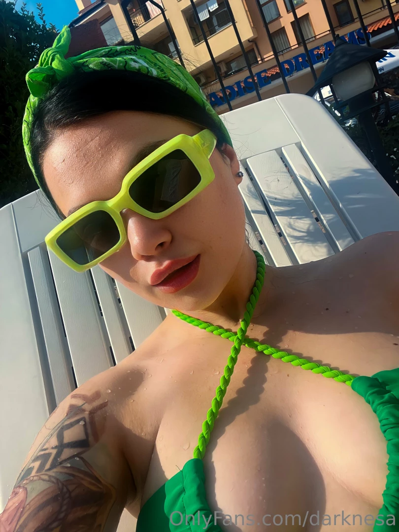 Green and wet and by the pool guess who this might be 
